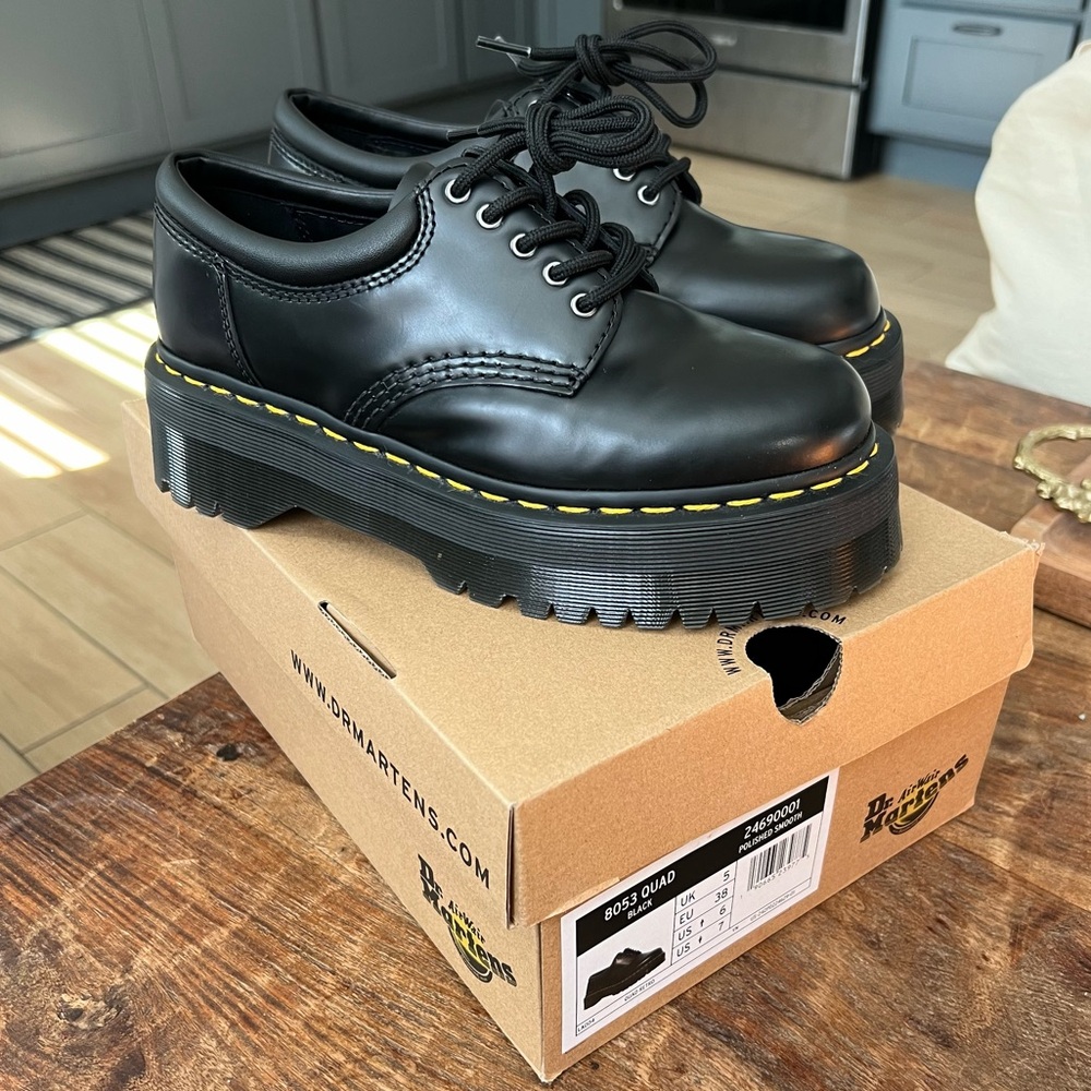 SOLD Dr. Martens Black 8053 Quad Platform Shoes